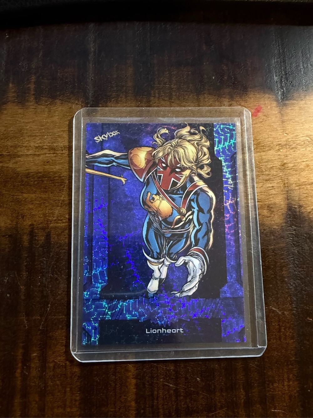 2024 Skybox Marvel Metal Universe Avengers Lionheart #143 Blue FX